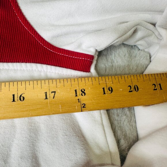 Tommy Hilfiger Colorblock Sweatshirt XS Cotton/Polyester White Red Navy - Picture 5 of 8